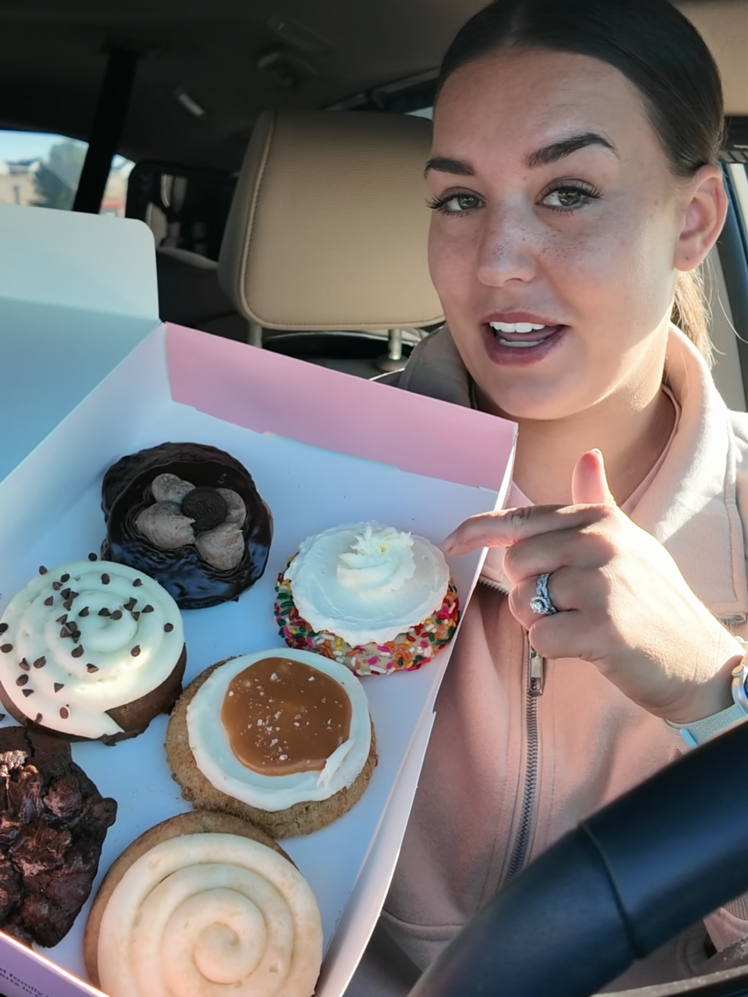 Definitely a gooey lineup this week!! Let me know which flavor you enjoyed the most. 🍪 @crumbl  #crumbl #crumblreview #crumblflavors #flavorsoftheweek #eatwithme #foodreviews #sweettooth #cookies