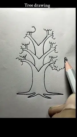 tree drawing#drawing#Foryou#artistsoftiktok#arteducation#trending 