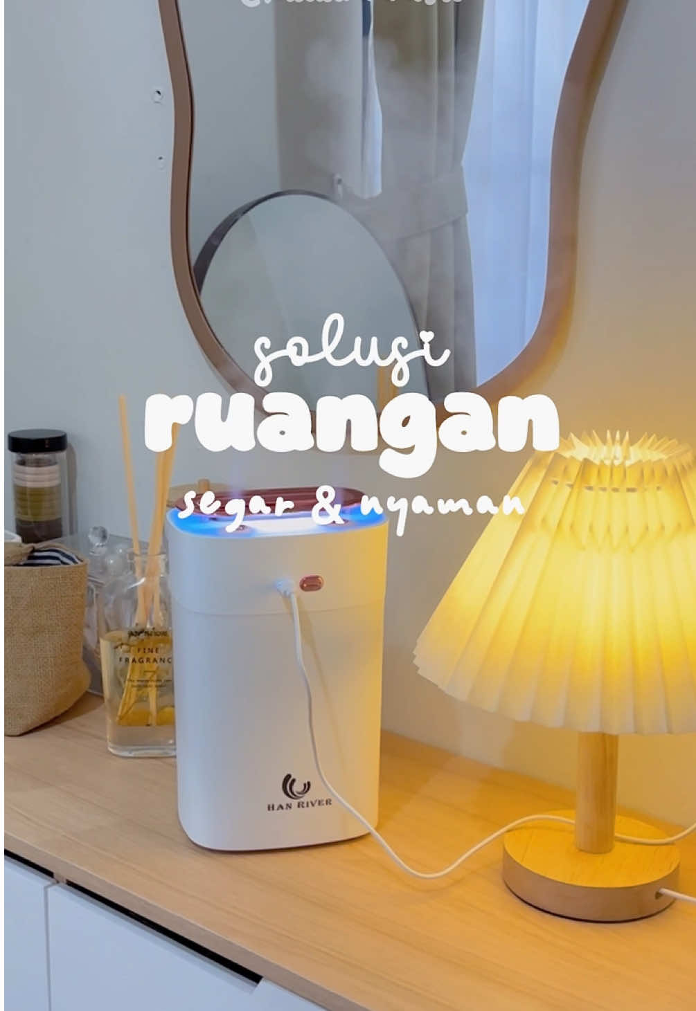 kualitas tidurpun makin membaik karna ruangan jadi segar, nyaman dan terjaga kelembaban nya 🫶🏻 #humidifier #humidifierdifuser #hanriverhumidifier #hanriver #humidifiermini 
