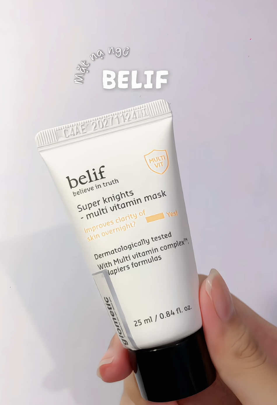 Em này dùng siêu tiện lunn✨💛🫶 #Glometic #belif #maskngu #matnangubelif #belif25ml @Glometic 