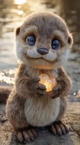 Ein kleiner Freund schenkt dir heute sein Herz. 💖✨ Im Video kommt der Otter näher zur Kamera, streckt dir das Herz entgegen und lächelt dabei mit seinen kleinen Zähnen. #cute #cuteanimals #fluffyfriends #otterlove #magicmoment