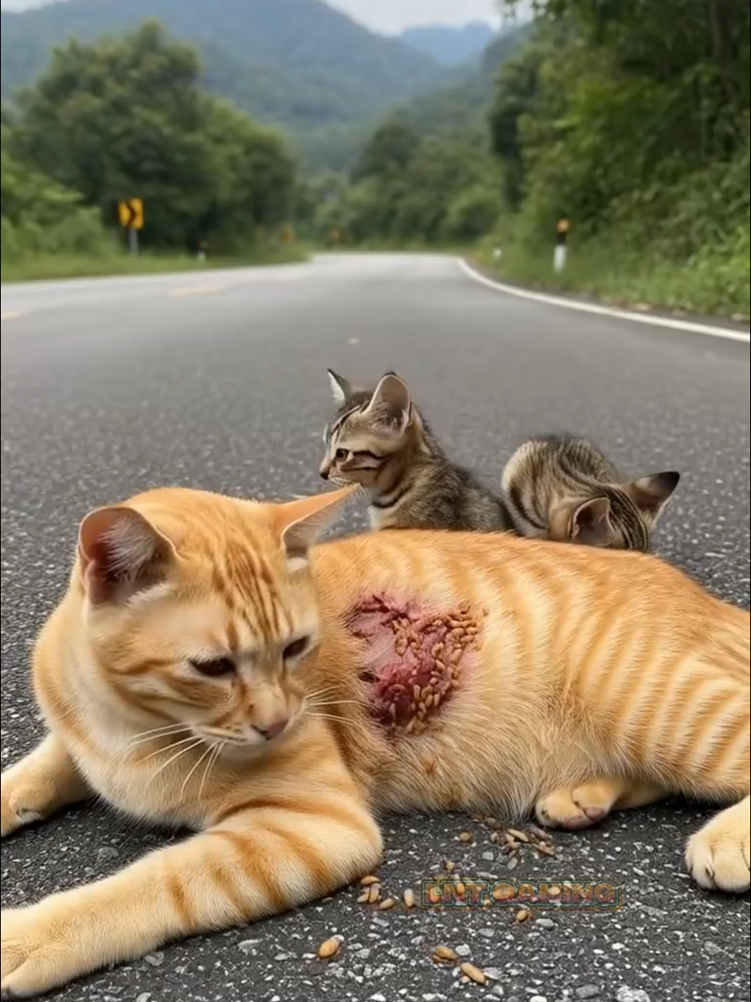 FAITH IN HUMANITY RESTORED! A Kind Woman rescued a Cat wrapped in sack by the Road#rescue #wildlife #Heart