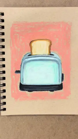 how do you like your toast toasted?🍞✨ I challenged myself to create an animation in under 3 hours for this one. It’s a little sloppy but I think the imperfections add to the whimsy of my style☺️ part two of buttering the toast coming soon! #oilpastel #oilpastelart #oilpasteldrawing #stopmotion #sketchbookart #arttok 