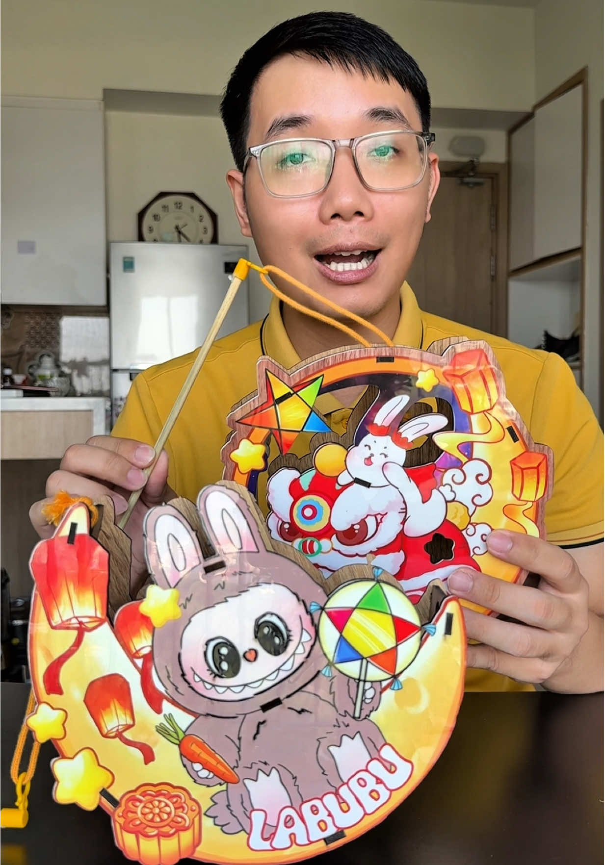 69K đèn lồng trung thu gỗ cho bé vui đón trăng rằm 
