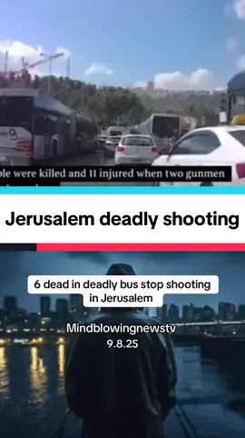 Gunmen have stormed a bus in Jerusalem, killing at least five people and injuring at least 11 others, according to Israel’s ambulance service. #breakingnews #news #fyp #jerusalem #shooting   