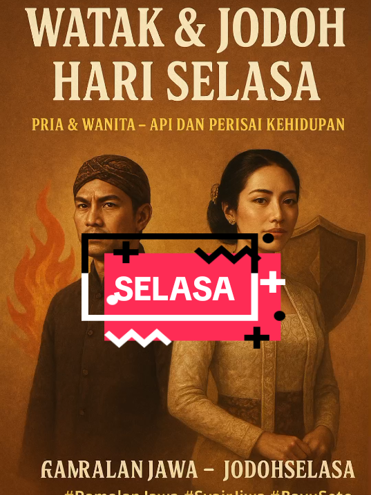 mari kita bahas ramalan watak dan jodoh bagi pria dan wanita yang lahir di hari Selasa menurut pandangan tradisi Jawa: 🌿 Watak Lahir Hari Selasa Orang yang lahir pada hari Selasa biasanya dipengaruhi oleh unsur api. Karena itu sifatnya cenderung tegas, berani, kadang keras kepala, tetapi berhati tulus. Pria Selasa Watak: pemberani, lugas, suka bicara apa adanya, agak emosional, tapi setia bila sudah jatuh hati. Rejeki: cukup baik, asal bisa mengendalikan emosi dan tidak tergesa-gesa. Kelebihan: punya kharisma kepemimpinan, tidak suka basa-basi. Kekurangan: gampang marah, sulit menahan ego. Wanita Selasa Watak: tegas, disiplin, mandiri, tidak suka diperintah sembarangan. Rejeki: bisa mandiri secara ekonomi, apalagi kalau pandai mengelola uang. Kelebihan: berwibawa, punya daya tarik kuat, disukai banyak orang. Kekurangan: keras kepala, kadang terlalu dominan terhadap pasangan. 💞 Jodoh Pria & Wanita Lahir Selasa Jika pria dan wanita sama-sama lahir di hari Selasa: Kecocokan tinggi, karena keduanya sama-sama tegas dan lugas. Akan ada benturan ego, karena sama-sama keras. Namun bila saling mengalah, rumah tangga bisa kokoh dan berwibawa. Hubungan penuh dinamika: kalau harmonis, bisa jadi pasangan yang disegani. Kalau tidak pandai mengendalikan diri, rawan sering cekcok. Kunci: 👉 Pria Selasa harus lebih sabar, 👉 Wanita Selasa perlu menurunkan sedikit egonya. Kalau keduanya bisa saling melengkapi, akan jadi pasangan yang kuat, rejekinya lancar, dan dihormati orang. #bayuseto505  #RamalanJawa  #WatakSelasa  #JodohSelasa  #syairjiwa 