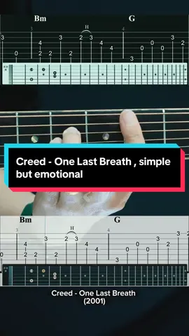 Creed - One Last Breath , simple but emotional, makes this song easy to remember and often played by beginner guitarists until now