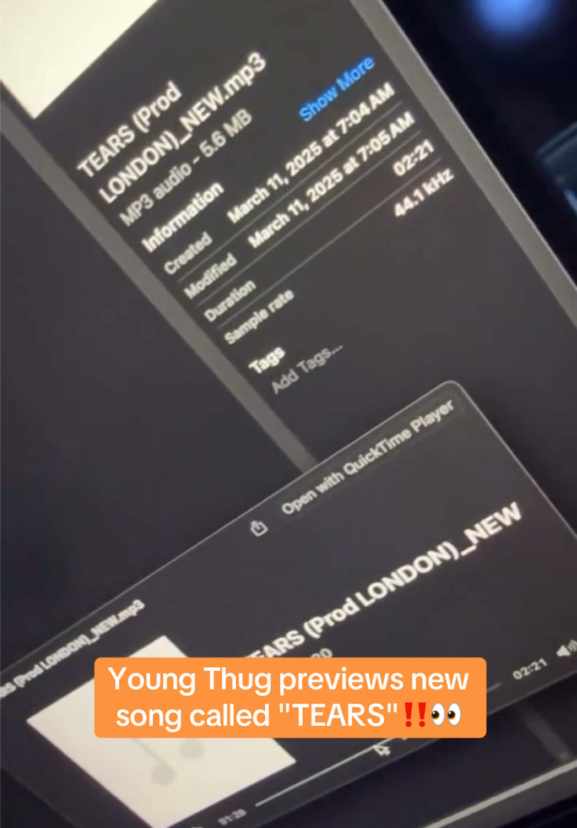 #YoungThug shared a snippet of an unreleased song called 