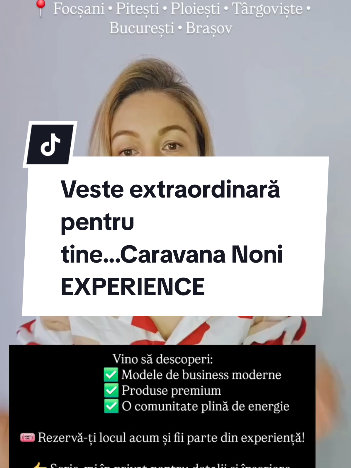 O veste extraordinară pentru tine...Caravana noni EXPERIENCE ajunge in orașul tau ! 📍 Focșani | 📍 Târgoviște | 📍 Pitești | 📍 Ploiești | 📍 Brașov | 📍 București 📩 Scrie-mi în privat pentru detalii despre orașul tău și rezervă-ți locul! 🚀 Nu rata această experiență care îți poate aduce o schimbare reală în viață! #experienta #unic #noni #oras #echipa 