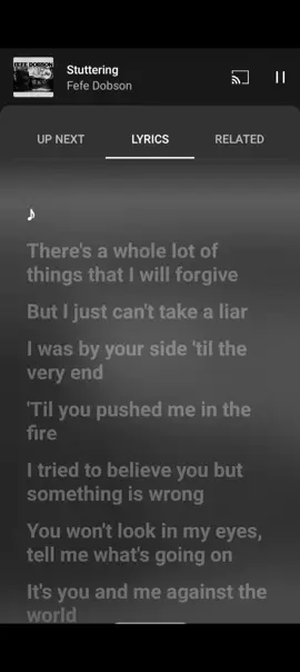 Stuttering #fefedobson #fyppppppppppppppppppppppp #lyricsvideo #lyrics_songs #viral 