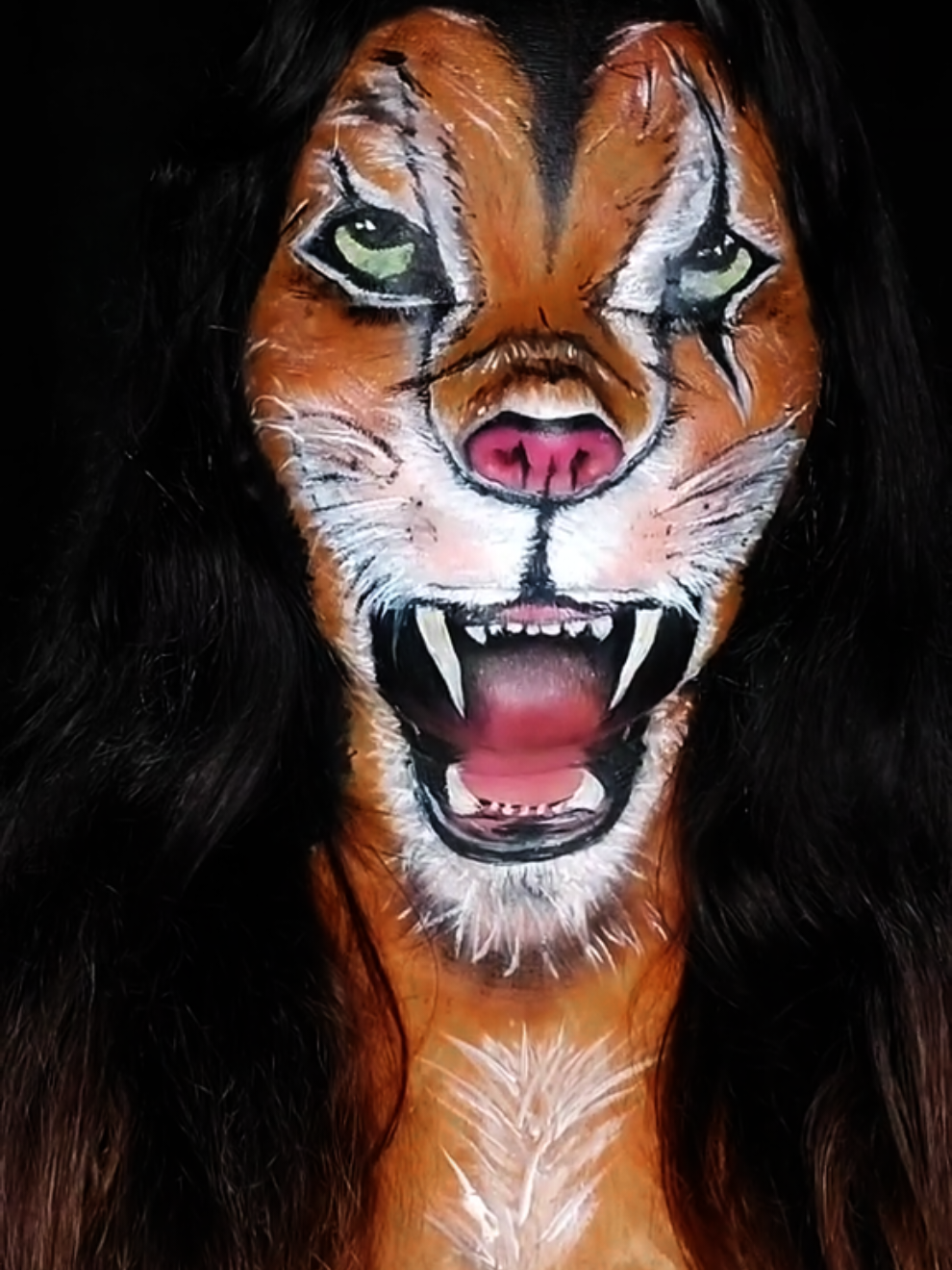 #anosatrás  Amo o animação do rei leão 🦁 #scar #reileaochallenge #makeup #makeupartist 