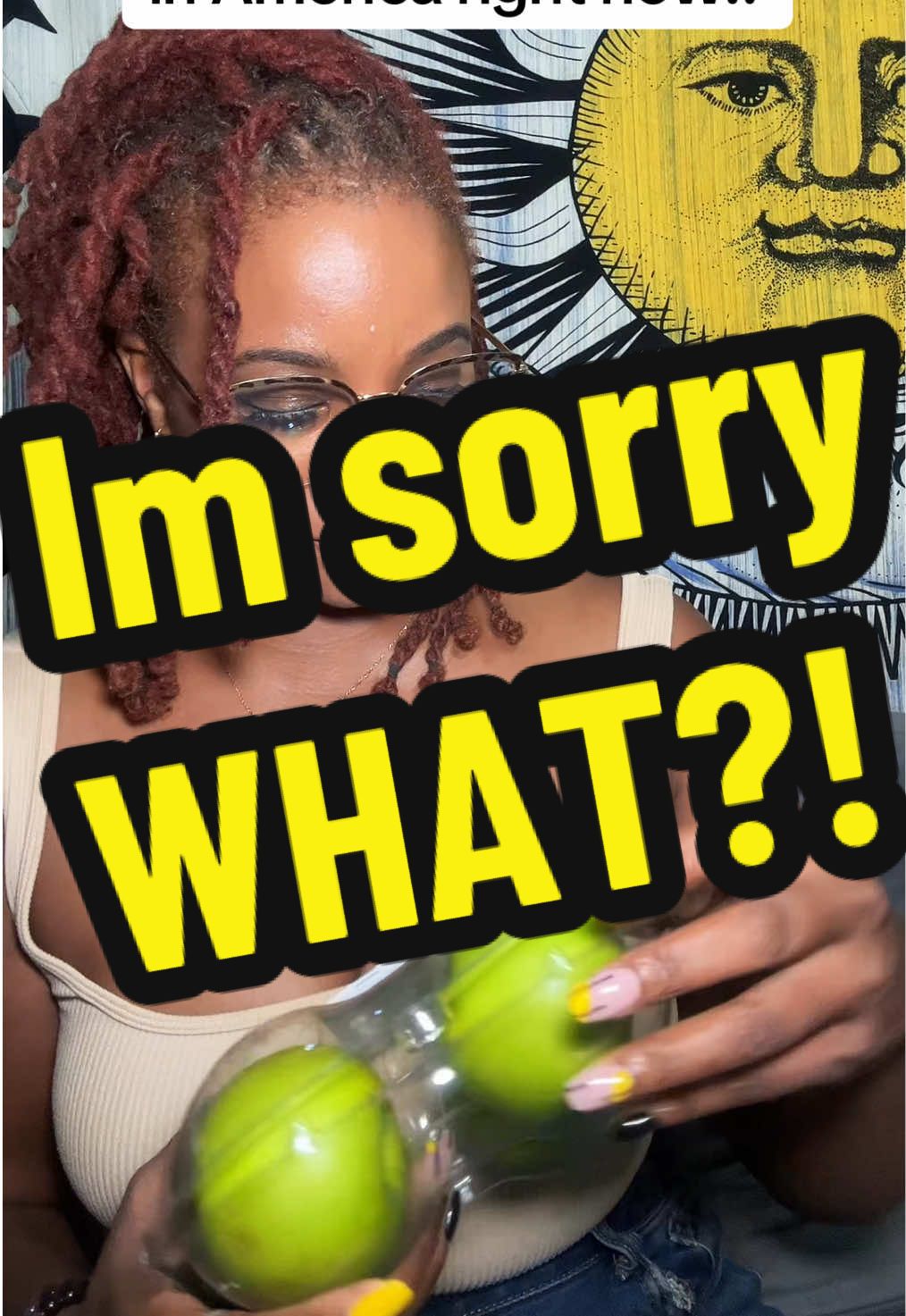 Apples?! Things God gave us for free?! #capitalism #america #wlw #krystalmoment #wuhluhwuh #femmesoftiktok #blacklesbiantiktok🌈  