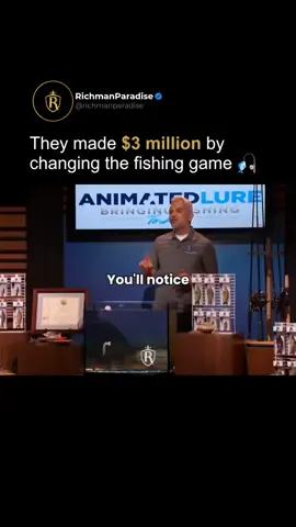 They made $3 million by tricking the fish 🐟. This entrepreneur noticed a problem—live bait is too expensive and doesn’t always work as expected. You could spend hours trying to catch a fish, only to need another fish as bait again. Instead of sticking to the same old system, he took matters into his own hands 💡. He created an animated, electronic bait that moves like a real fish. It tricks the fish into thinking it’s alive, making them bite faster while being completely reusable. With a long battery life, fishermen can catch plenty of fish without constantly buying new bait. This innovation caught the attention of countless fishermen 🎣 and led to $3 million in sales. #sharktank #wntreoreneur #wealth #success #momey         Credit: Shark Tank / YouTube