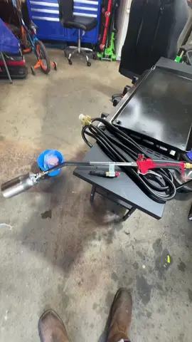 U can melt snow to starting bonfires propane torches have some many uses #powerfulpropanetorch #torch #yardwork #bonfire #farming 