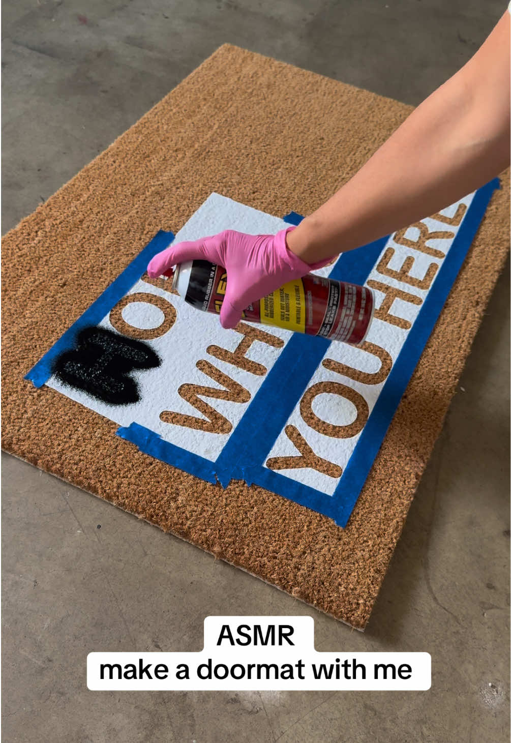 ASMR make a doormat with me 😌 #asmr #diydoormat #doormat #DIY #asmrsounds 