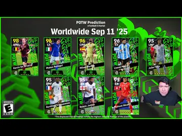 POTW PREDICTION : WORLDWIDE 11 SEPTEMBER 2025 💥 Follow kami yaa untuk info menarik seputar efootball lainnya, yang udah follow dan like thanks ya🤙🏻 #epic #potw  #efootball #efootball2026 #fyp