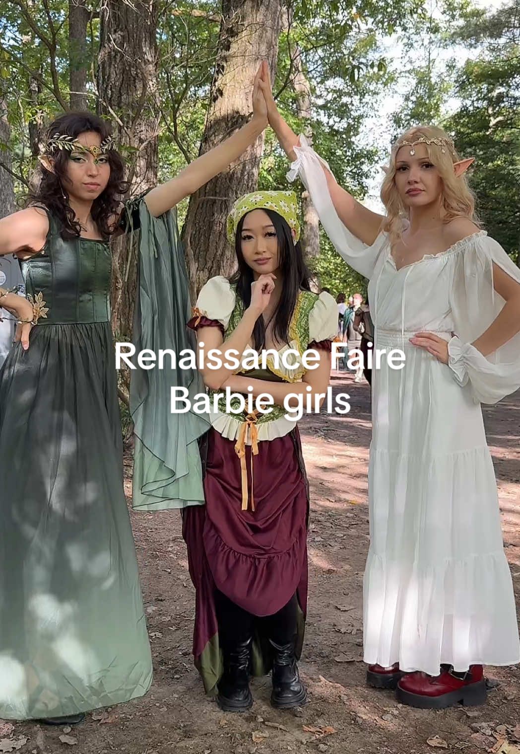 Renaissance faire with my maidens @okalun_ @Beechar @satoru jojo ✨💯🪷🔜 ANIMENYC @qasim @Kyla Gomez #cosplay #barbiegirl #costume #outfits #halloween 