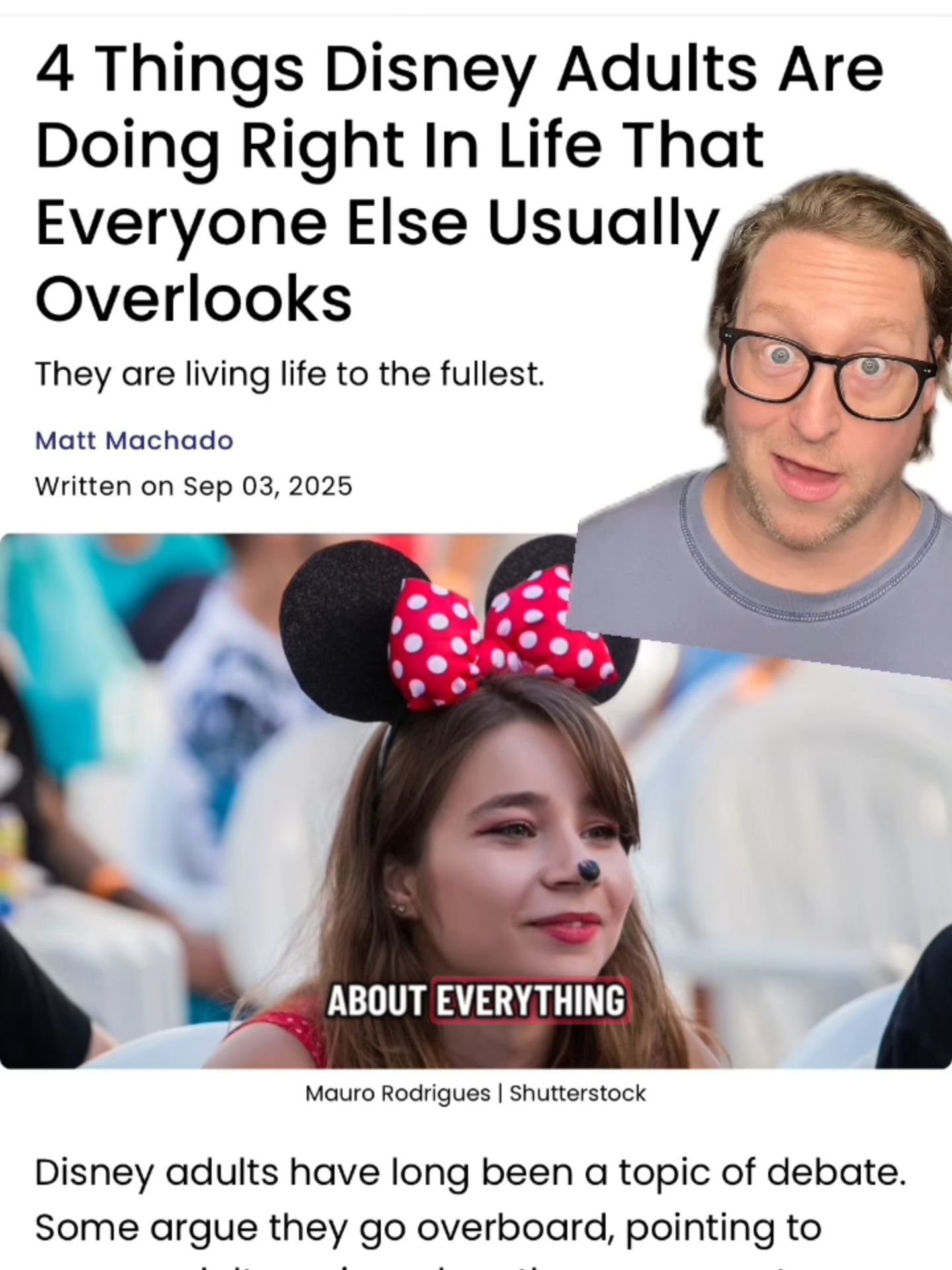 Disney Adults just might have life figured out. A therapist says so! #disneyadult #disneyadults #MentalHealth #LifeAdvice