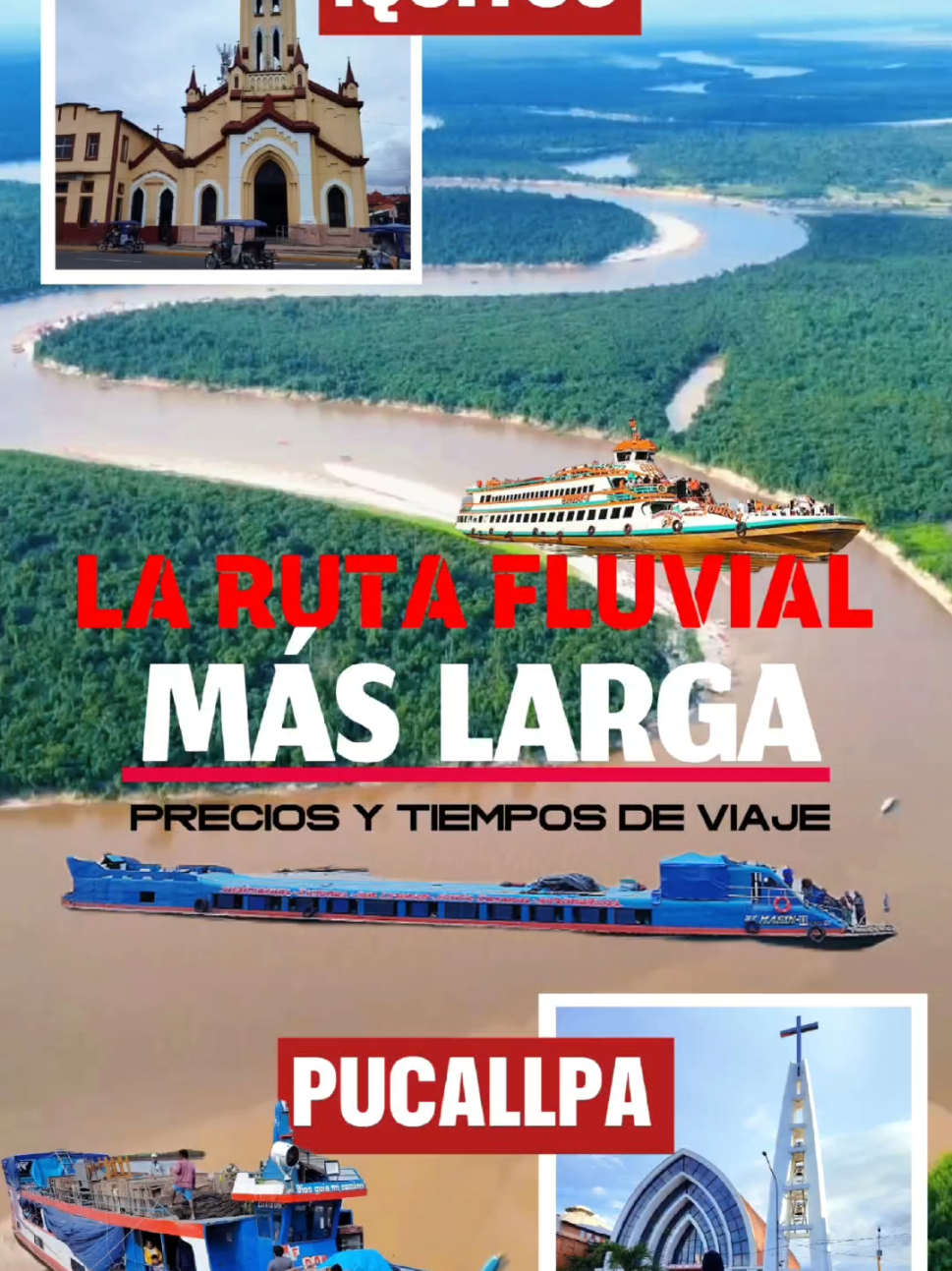 La ruta fluvial Pucallpa a Iquitos, la más larga de la Amazonía peruana, cuanto es el precio y tiempo de viaje? 🛟⚓️🌴🇵🇪