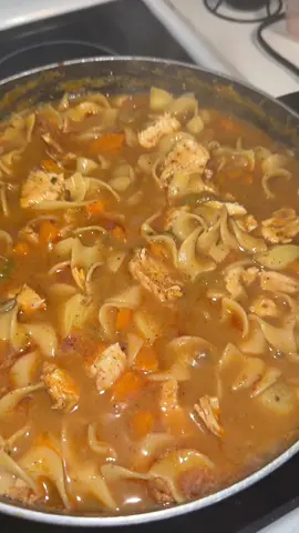 Homemade chicken noodle soup #fyp #cookingwithfai #foryou #cooking 