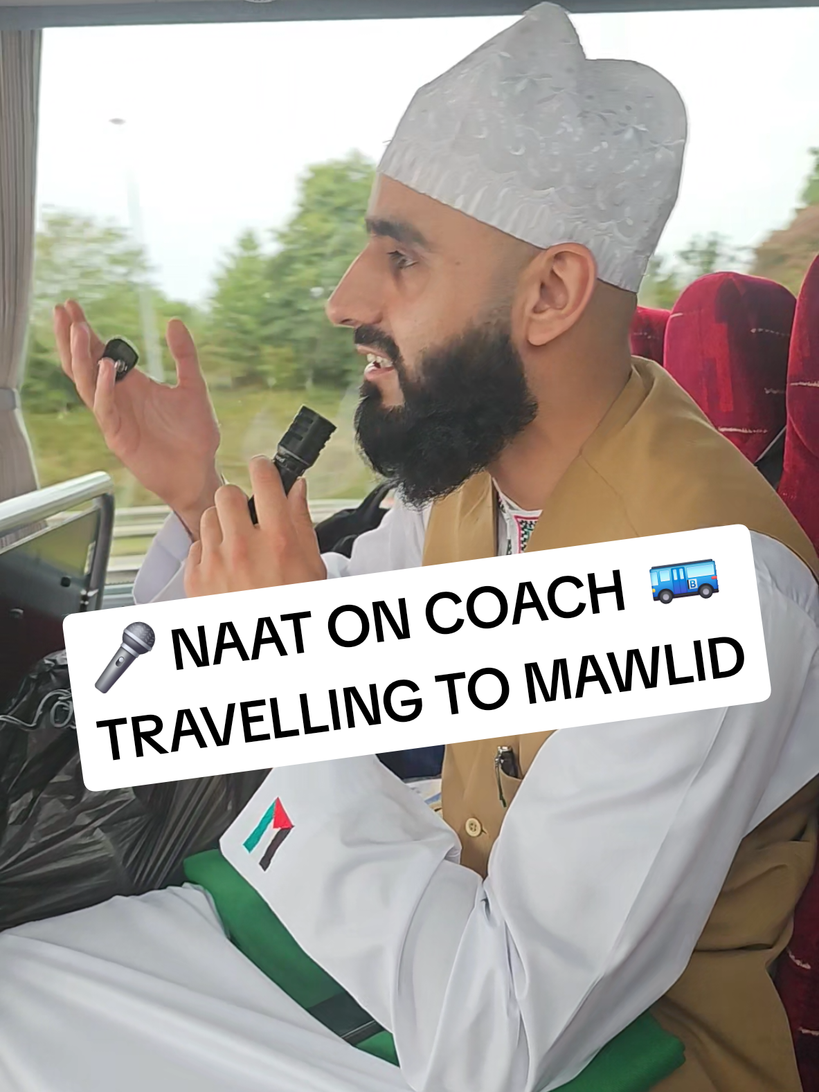 Muslims recting Naat on coach travelling to Bolton Mawlid #islamic_video #muslim #naat #nasheed #eidmiladunnabi 