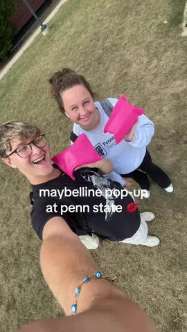we 🤍 @Maybelline NY at penn state 💄!! #pennstate #college #maybelline #fyp #contentcreator 
