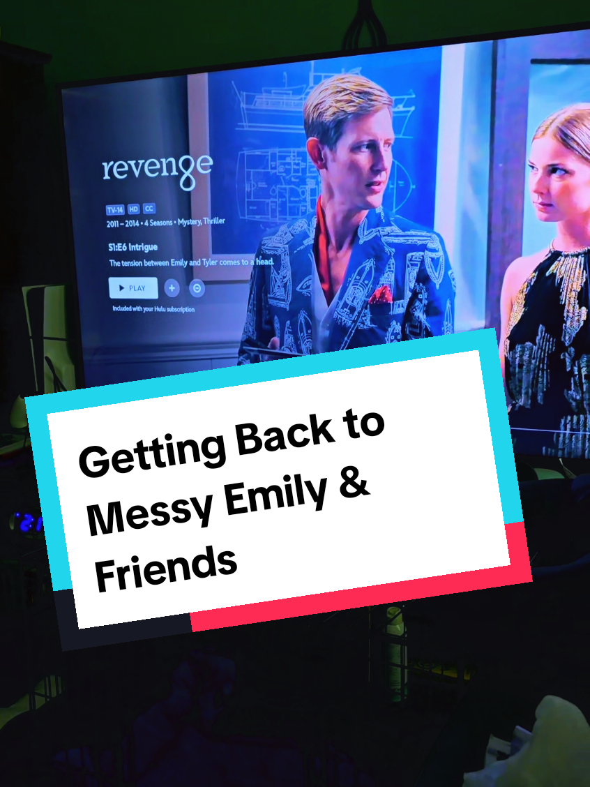 Let's see how much I can get watched before my guys get home!! #reactions #Hulu #revenge 