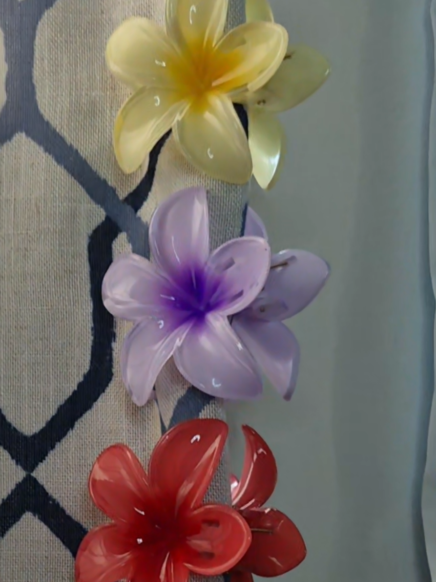 clips para el cabello  sus colores tan radiantes y unicos me encantaron #flowerclips #clips #hairclip #cute #hairaccessories 