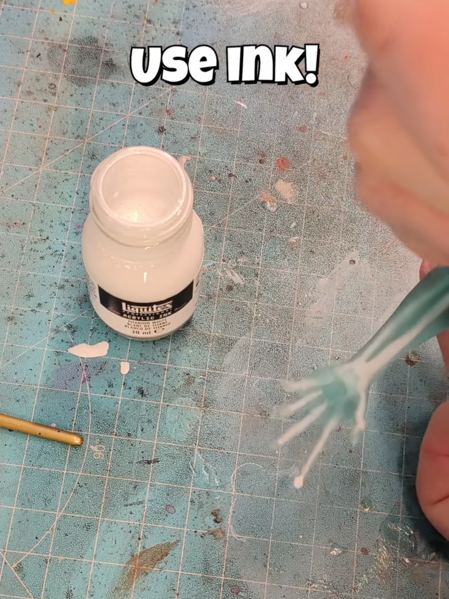 Acrylic ink for hollow bones ? #3dprinting #3dprint #resinprinting #miniatures #tipsandtricks #satisfyingvideos