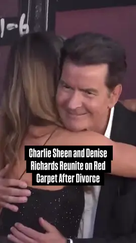 Charlie Sheen and ex-wife Denise Richards hugged on the red carpet in a head-turning moment. Twenty years after their bitter divorce, Richards stood by Sheen's side at the #LosAngeles premiere of his tell-all Netflix #documentary 