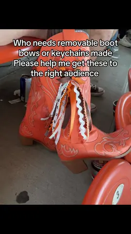 Please help a small business owner get these boot bows and keychains that match out to the right audience so I can try to make some sales doing what I love #bootbows #bootbling #bootribbons #removeablebootbows #ribbonkeychains 
