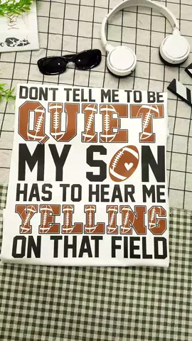 🏈 Cheer loud, look cute 👩‍👦 Football mama shirt is the ultimate game day fit ✨ #Football #footballmom #footballseason #touchdown #gameday 