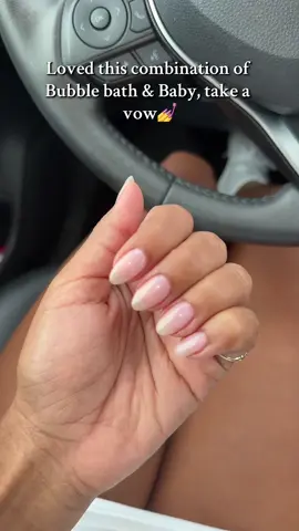 It’s the perfect touch of pink and milky white combine. Gorgeous #nailart #nailstiktok #bubblebath #nailinspo #nailtok 