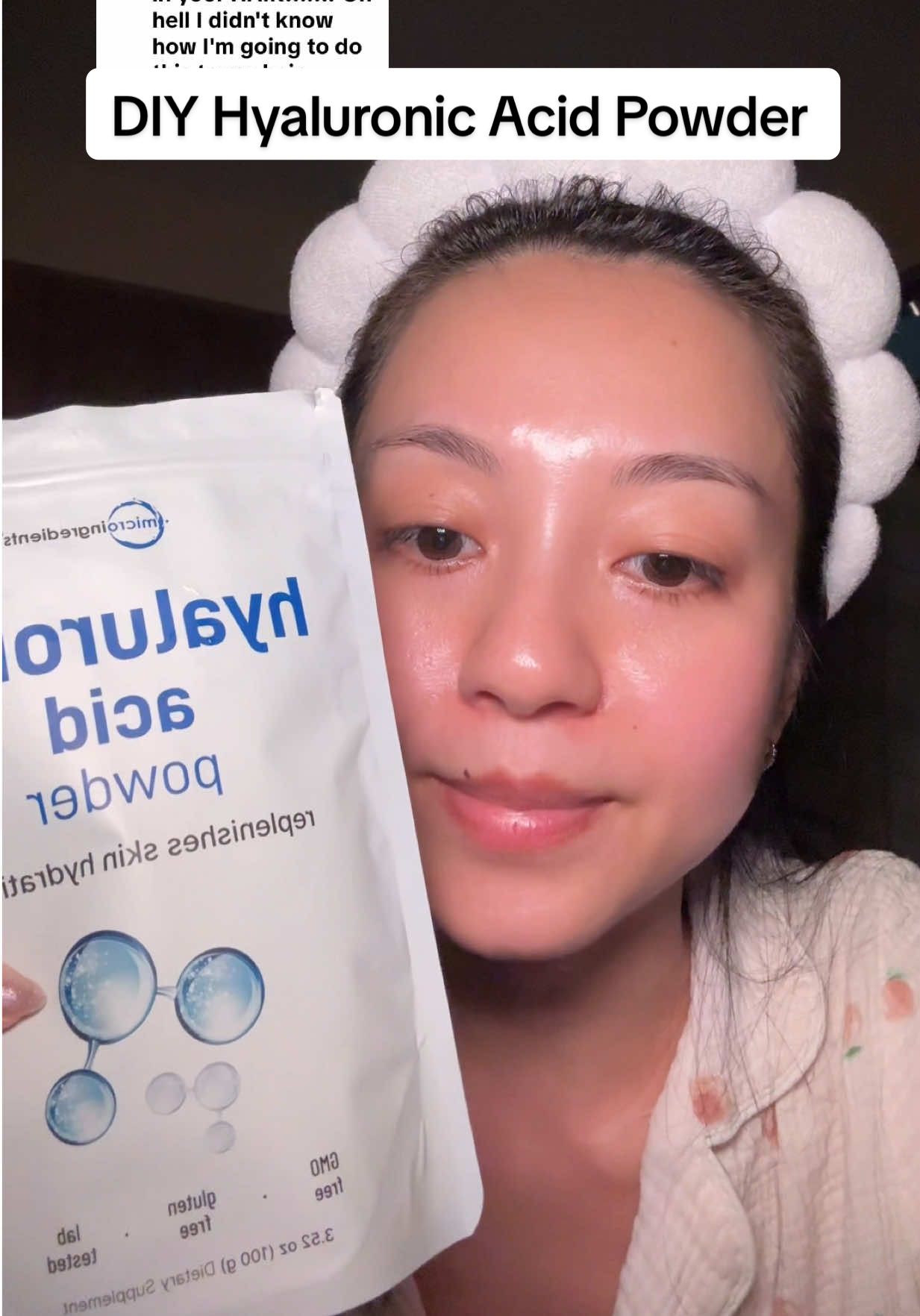 Replying to @italian.ma43 Use your DIY Hyaluronic Acid Serum everywhere girl: hair, face body.... all!! 