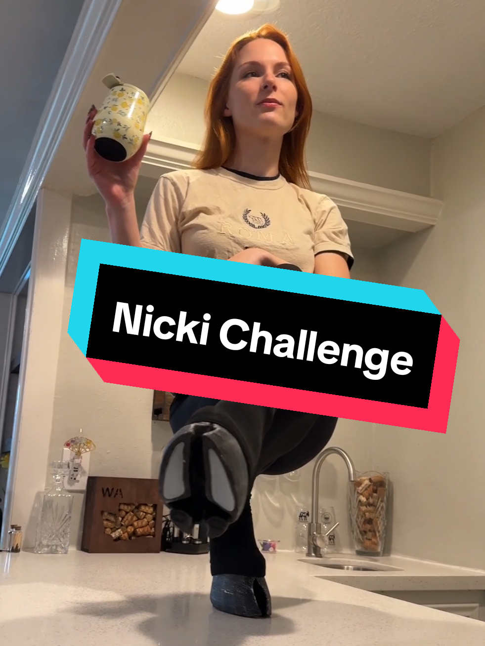 I'm late to the trend, so please accept this additional challenge as an apology! The Nicki Minaj heel challenge... Without heels 👀 want to see the behind the scenes? Hooves from @Chaos Costumes - 3D Art #nickiminajchallenge #heelschallenge #balancechallenge #hoofboots #heellessshoes 