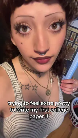 wish me luck i’m scared lol to start lol :P #altgirl #makeuptutorial #wlw 