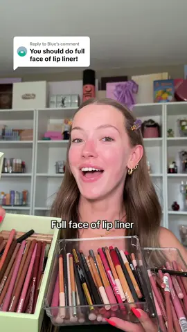 Replying to @Blue Full face of lip liner #makeupchallenge 