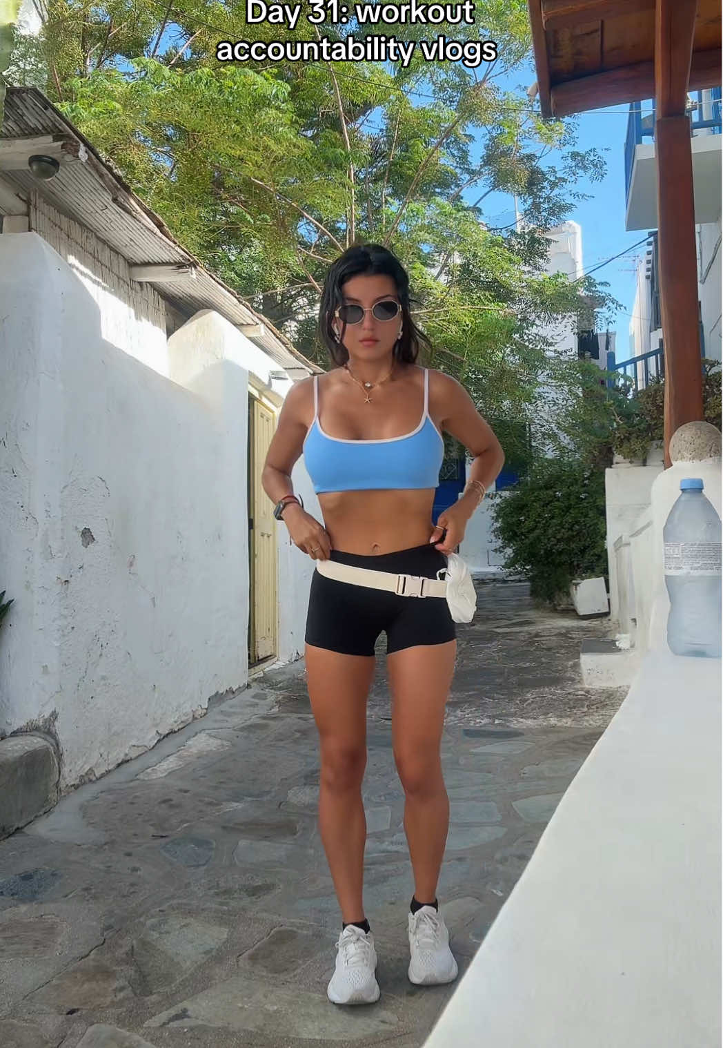 Day 30: 60 min full body weight training workout and 2 mile run in Mykonos #workoutoftheday #mykonos #Fitness #workout #fyp