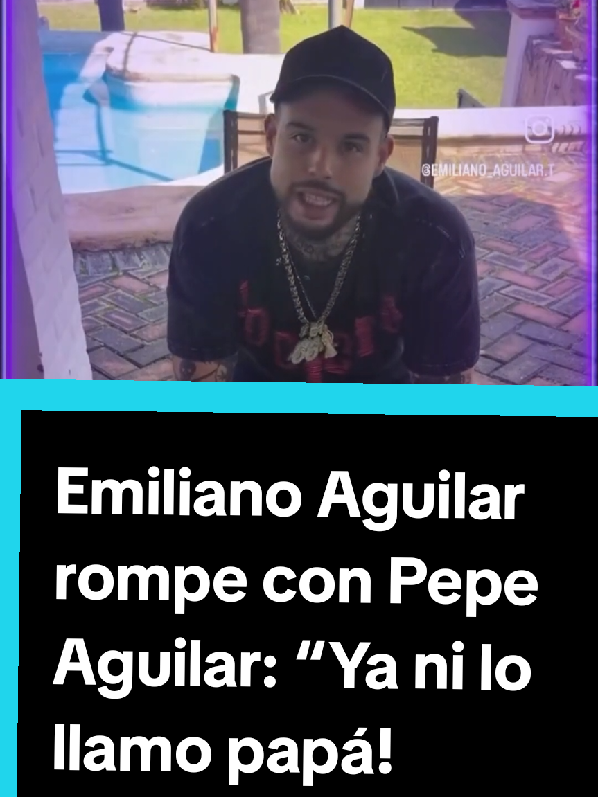 Emiliano Aguilar rompe con Pepe Aguilar: “Ya ni lo llamo papá” El hijo de Pepe Aguilar, Emiliano Aguilar, sorprendió al revelar que ya ni siquiera llama “papá” a su padre. Según él, no lo frecuenta y además salió a la luz que Emiliano no tiene una, sino dos hijas 👀. Una historia que muestra el lado más humano de la familia Aguilar. #EmilianoAguilar #PepeAguilar #FamiliaAguilar #ChismeUSA #Emilisnoyositecreo 
