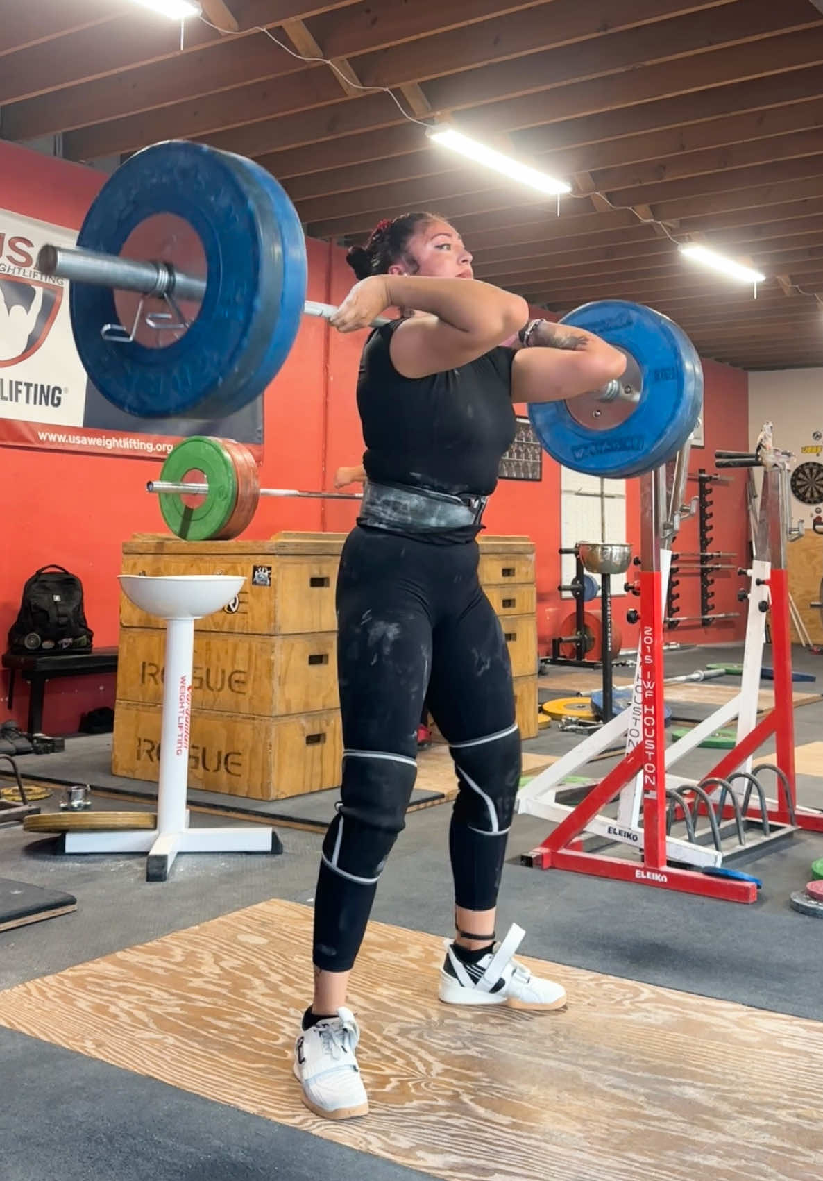 95kg doubles 😽👏🏽 #GymTok #fitspo #cleanandjerk #liftheavy #trainhard 