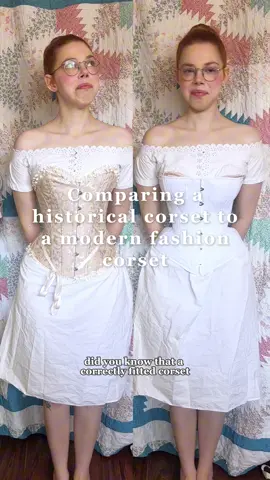 have you ever worn a historical or fashion corset? did you find them to be comfortable or restrictive?  historical corsets can be shaped with just panels alone- more like the fashion corset as well! just with much more curvy shapes! #historicalcostume #fashionhistory #corset 