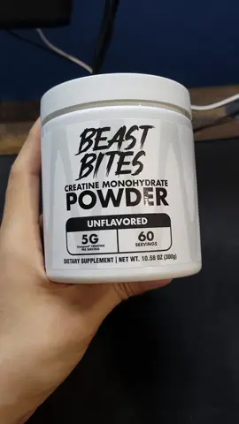 Beast Bites Creatine Monohydrate Powder 5g per serving, 60 servings, Unflavored 😁 #beastbites #creatine #creatinemonohydrate #creatinepowder 