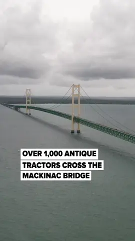 Vintage John Deeres, Internationals and other tractor brands, including Ford, rumbled across the Straits on Saturday morning. Over a thousand made the journey for the 17th annual Mackinac Bridge Antique Tractor Crossing. The crossing is always the weekend after Labor Day. (Santino Mattioli, Neil Blake | MLive.com) #tractors #tractorshow #mackinacbridge #antiquetractor #mackinawcity #stignace