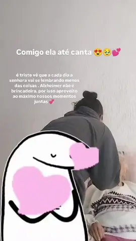 os melhores momentos da vida é com a senhora . eu amo estar com a senhora , amo ver a Senhora cantando ( e é sempre comigo ) como te amo vó 💕😭. #alzheimer #vó #alzheimers #amocuidardasenhora