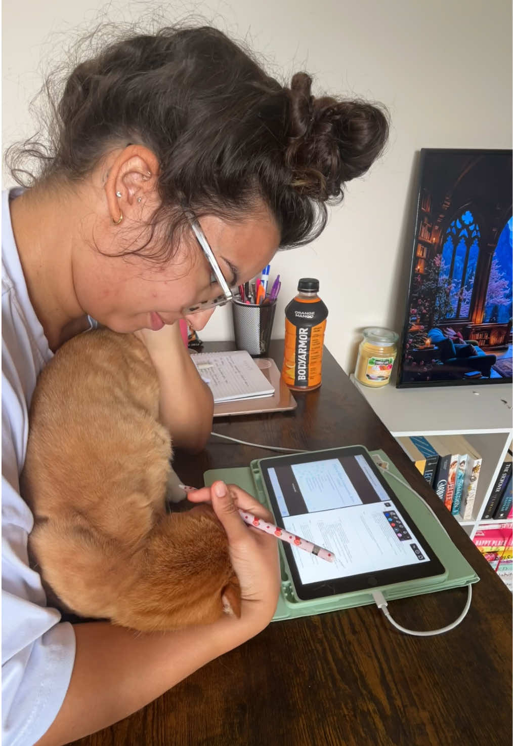 You can definitely tell I just got back from vacay because he is extra clingy #catsoftiktok #studywithme #nursepractitionerstudent #nurse 