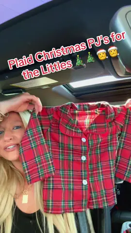How cute are these little plaid Christmas PJ’s for the girls and boys 🎄🎄🎅🎅#pajamas#toddlersoftiktok#MomsofTikTok#christmaspajamas 