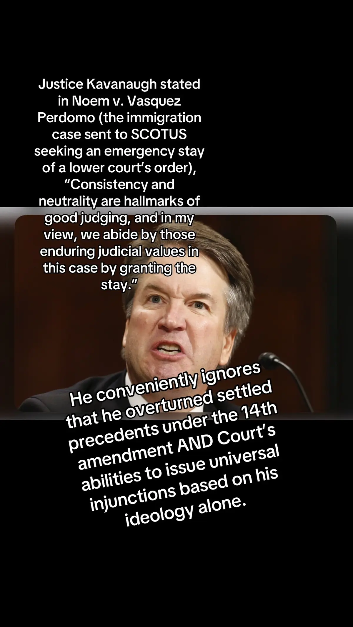I will never forgive the Congress members that confirmed this man to the Supreme Court of the United States.  #impeachkavanaugh 