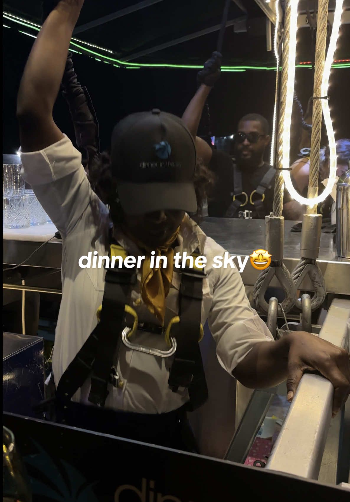 sound on🔊 this is your sign to go to @DinnerInTheSkyPuntaCana ! i had so much funnn🥳 #dinnerintheskypuntacana #puntacana #dominicanrepublic #blackgirltravel #tiairalee  