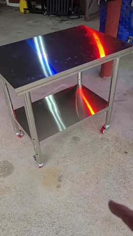 My wife just tried to steal this heavy duty stainless table from me and there's no way I'm going to let that happen. vevor new heavy duty workbench or work table is awesome. #vevor #table #workbench #aroundtheshop 