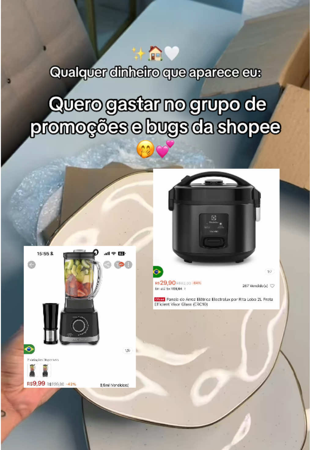 Como não amar um grupo? 🤭 #achadosshopee #promocoes #bugs #casaedecoraçao #achadinhos 